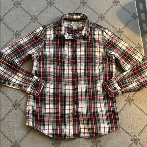 L.L. Bean Women's Plaid Button Down Slightly Fitted Shirt